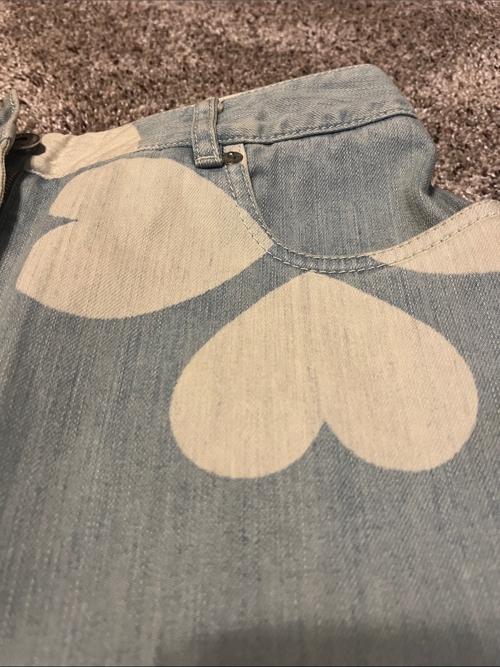 Moschino Couture | Heart Denim Bustier & Skirt 2-Piece Set | IT 40 US 6 - Picture 6 of 10